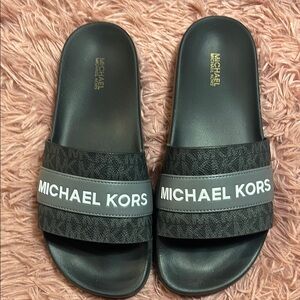 Michael Kors Black Slide Sandals